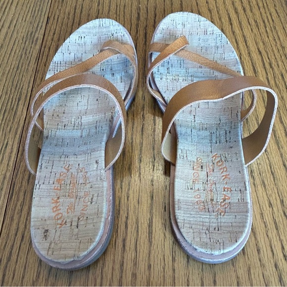 Kork-Ease Tan Leather Cork Sandals Size 7 - Picture 2 of 9